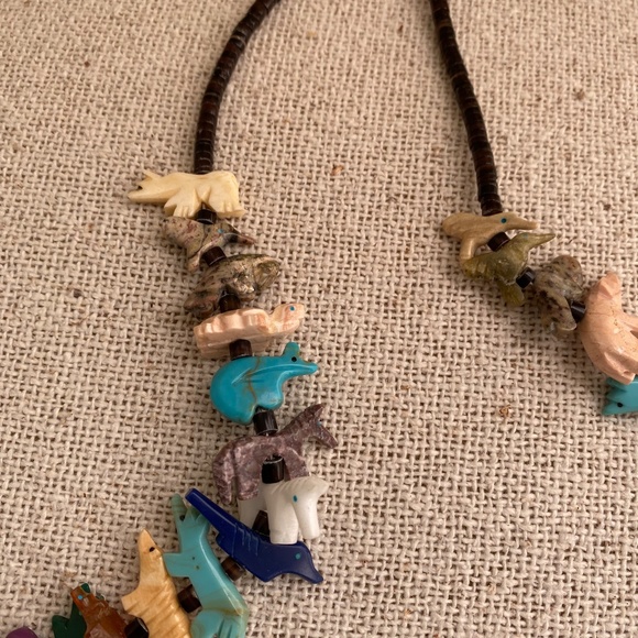 Zuni Fetish Necklace - Turquoise and other Stones and Beads - Picture 10 of 10